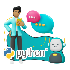 Умный чат-бот на Python - КИБЕРшкола программирования для детей, компьютерные курсы для школьников, начинающих и подростков - KIBERone г. Бор